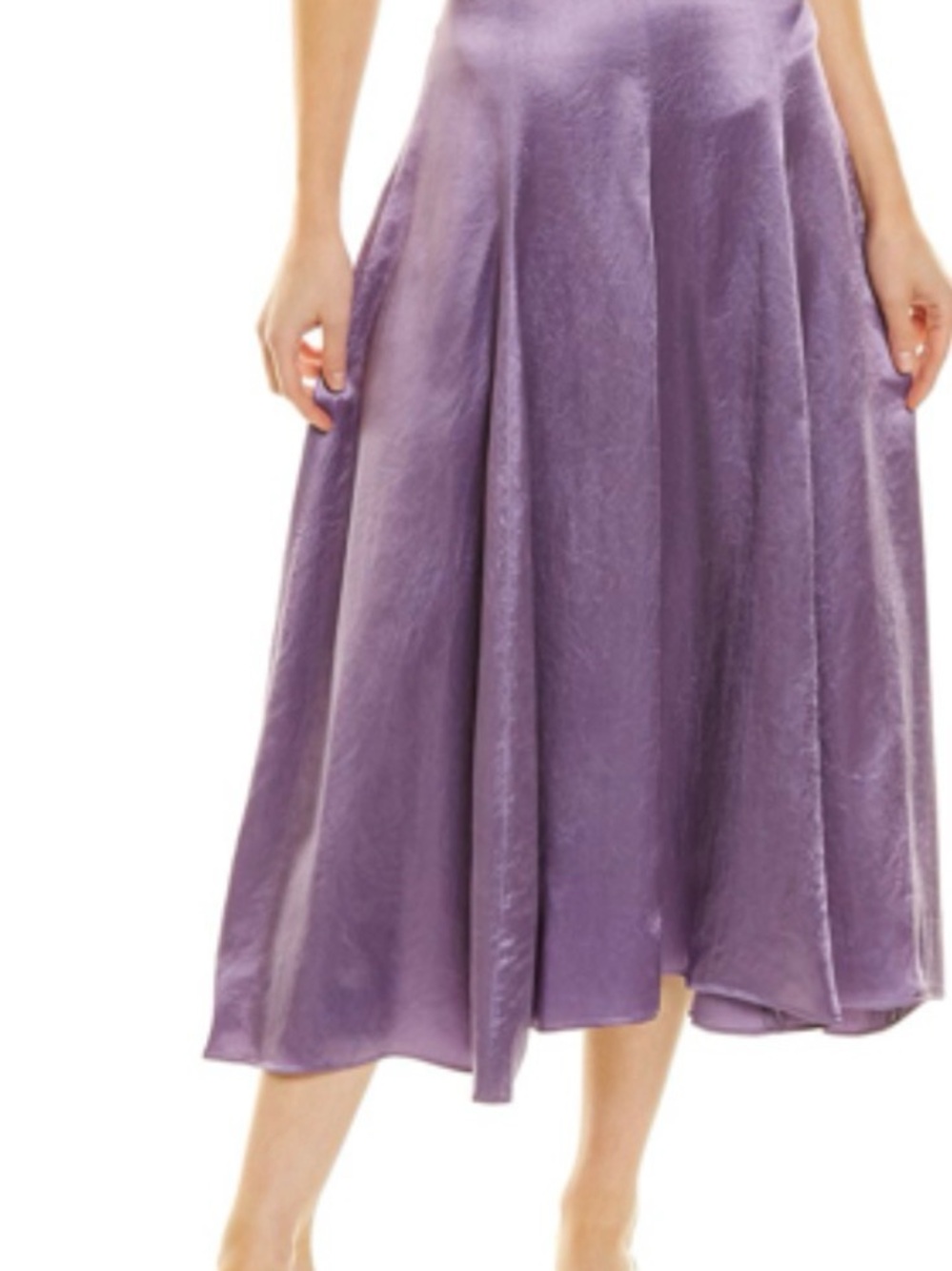 Vince Lavender Satin Maxi Skirt